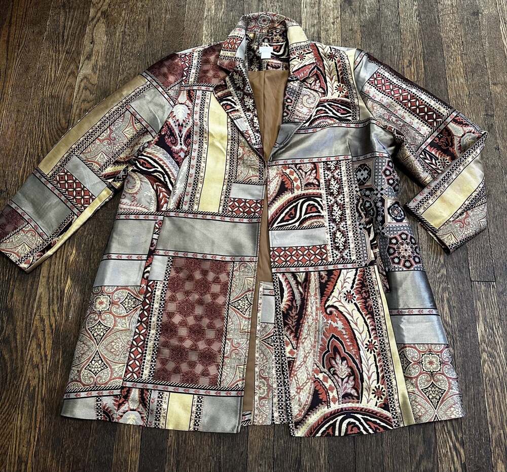Chico's Patchwork Paisley Blazer Jacket Size 4 (20/22) XXL